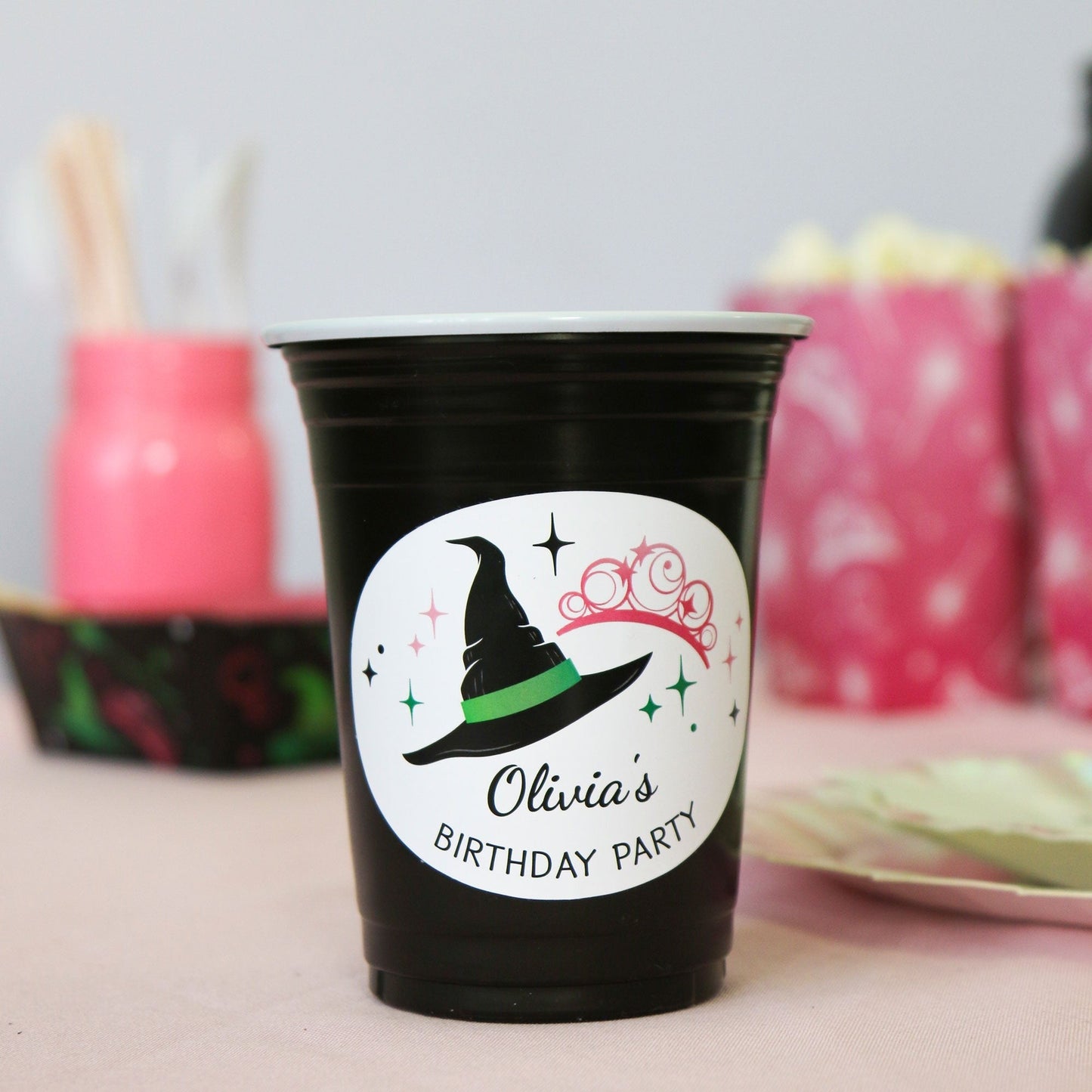 Custom Party Cups - Witch - 16 Ct