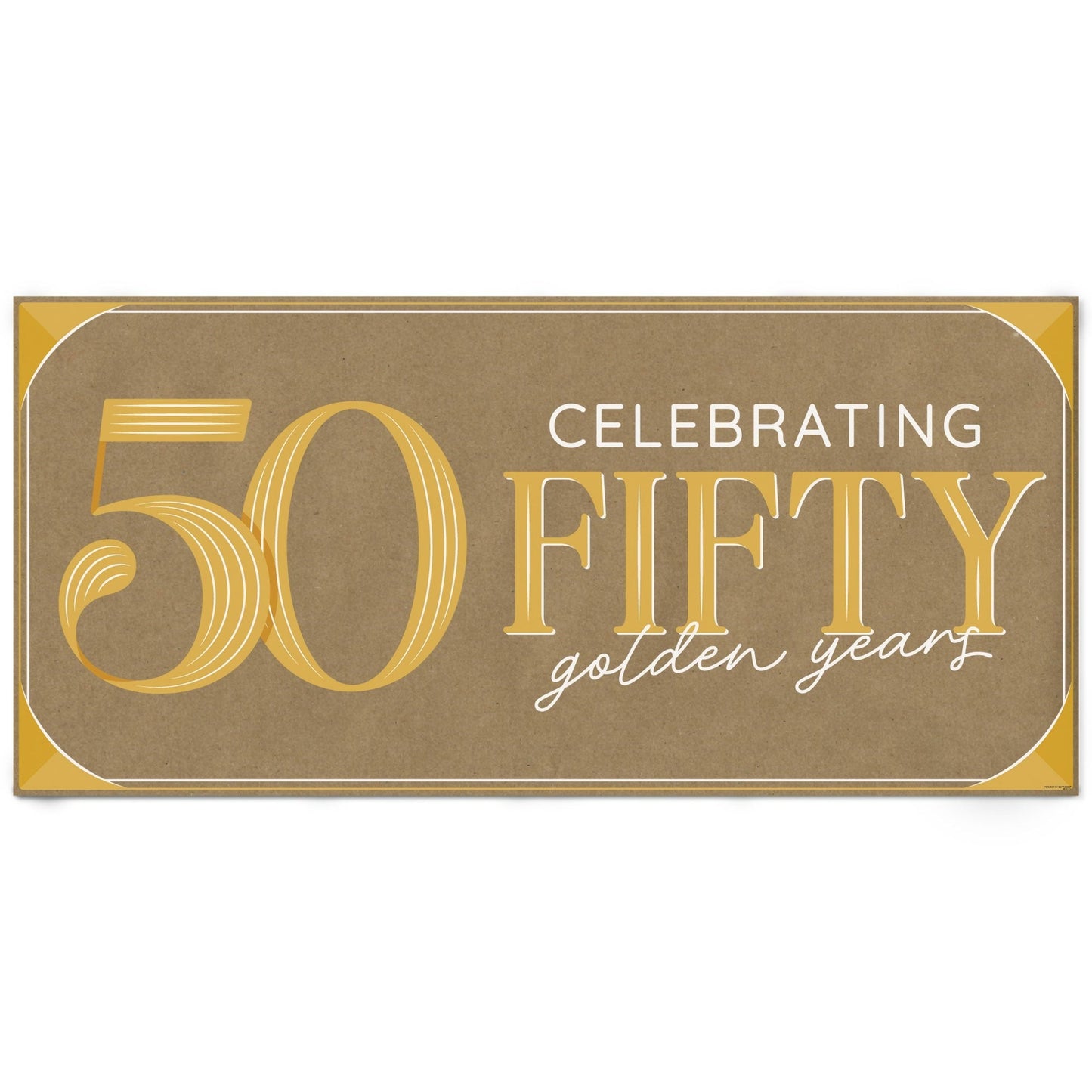50th Wedding Anniversary Kraft Banner
