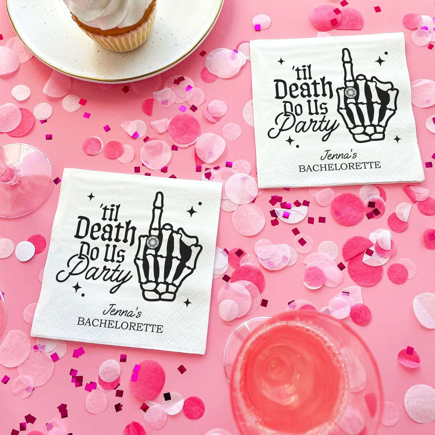 Custom Text Napkins - Til Death Do Us Party