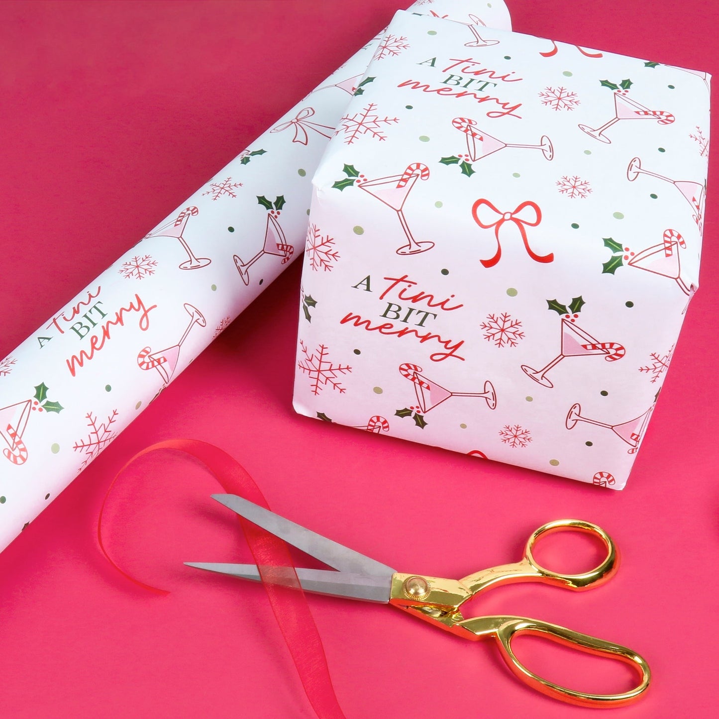 A Tini Bit Merry Martini - Wrapping Paper