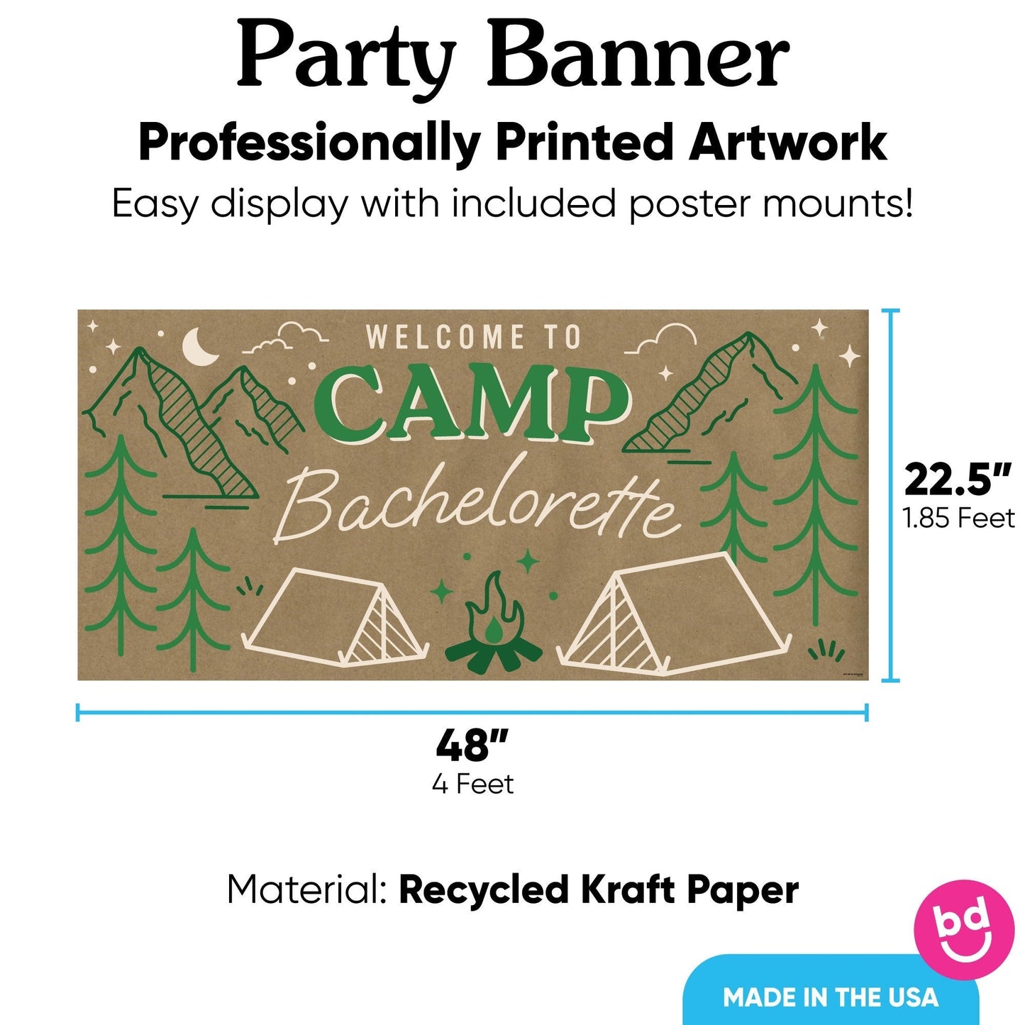 Camp Bachelorette Kraft Banner