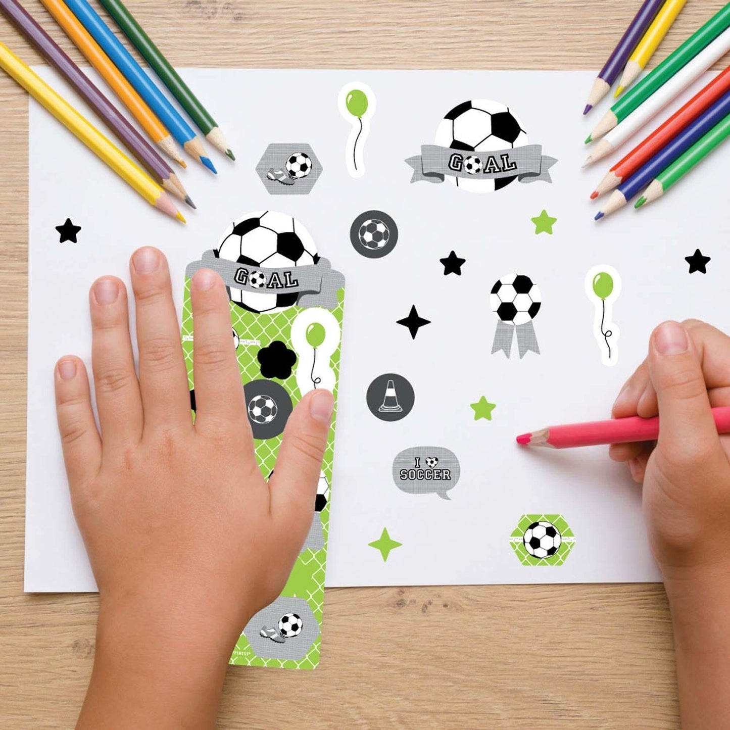 GOAAAL! - Soccer - Birthday Party Favor Kids Stickers - 16 Sheets - 256 Stickers