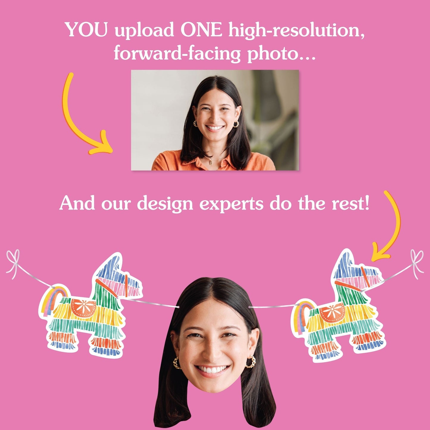 Custom Face Garland Banner - Fiesta