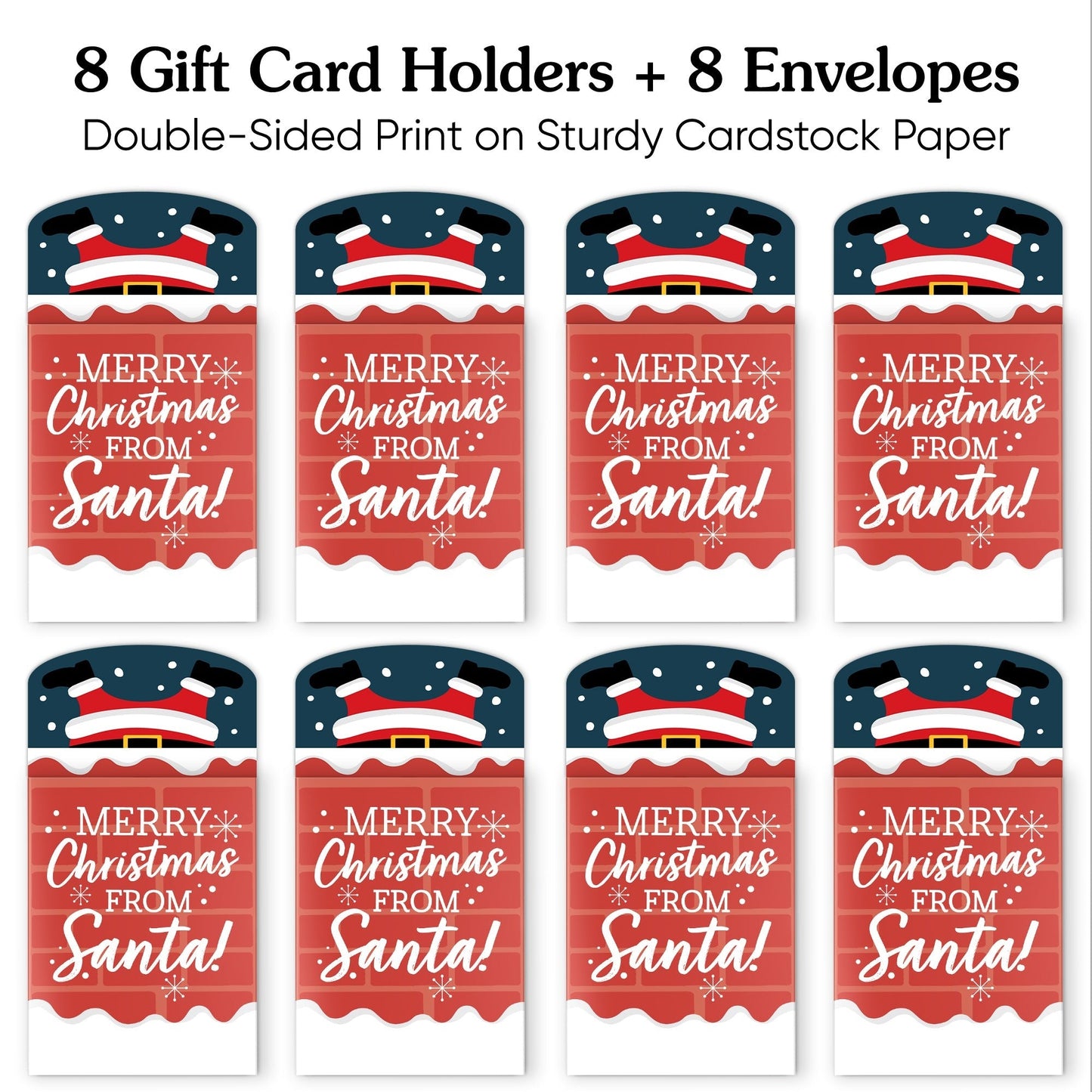 Merry Christmas from Santa Nifty Gifty Card Holders - 8 Ct