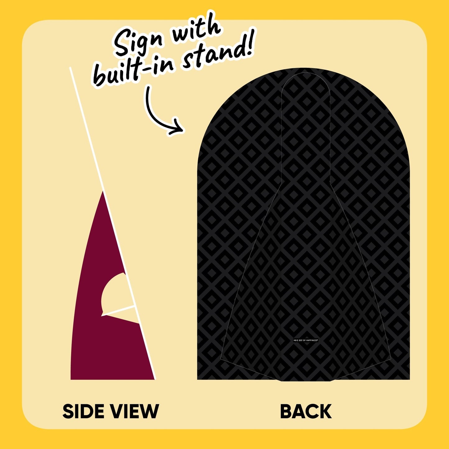 Maroon Graduation Party Signs Set - 6 Ct