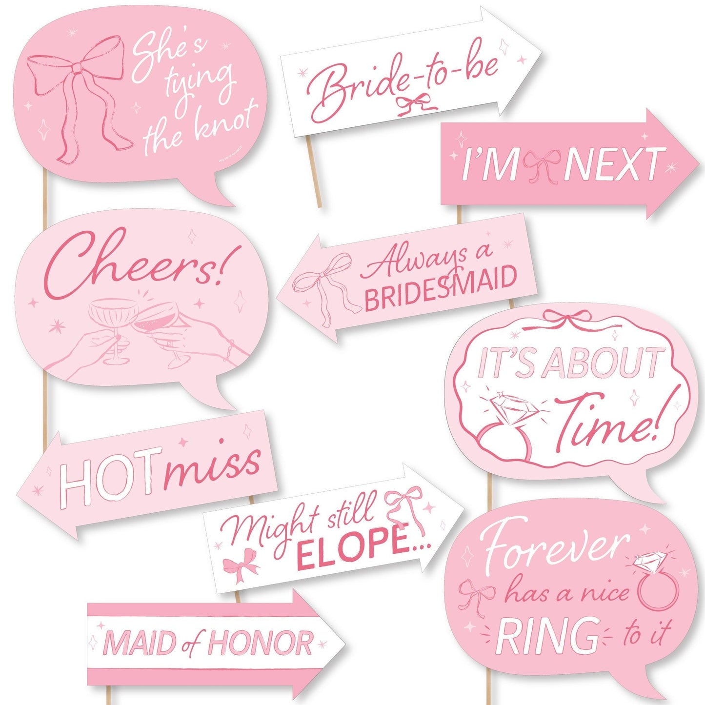 Tying The Knot Funny Photo Props - 10 Ct