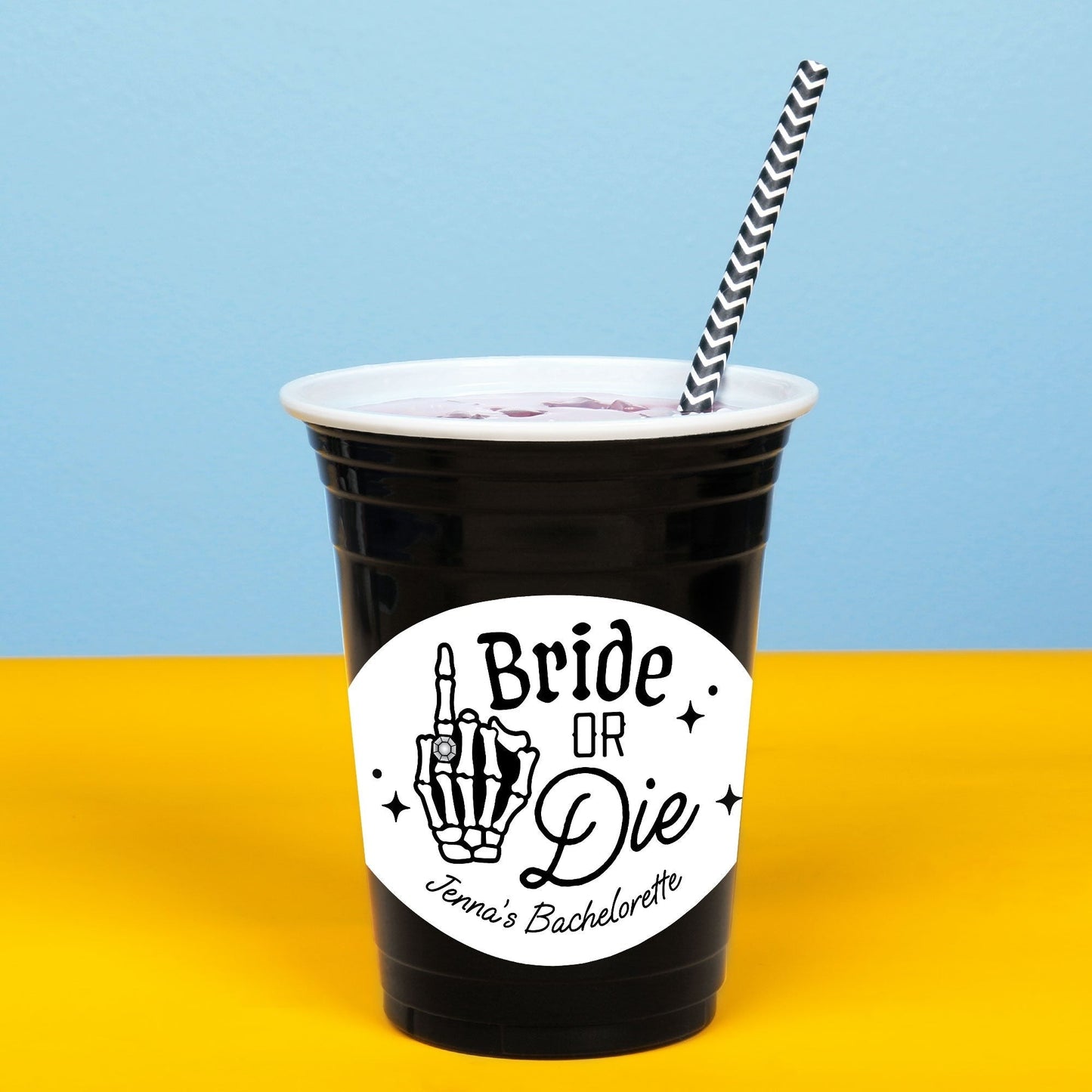 Custom Text Party Cups - Custom Til Death Do Us Party - 16 Ct