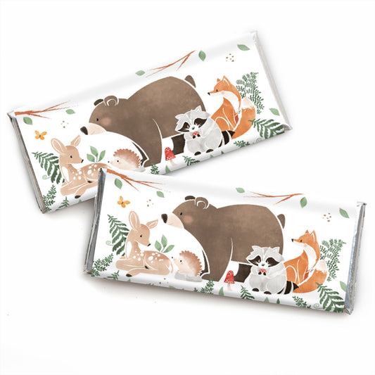 Woodland Animals Candy Bar Wrapper - 24 Ct