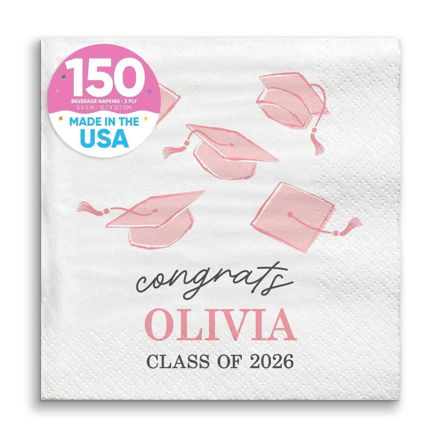 Custom Text - Pastel Grad Napkins