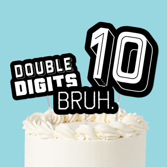 10th Birthday Bruh Cake Topper - 3 Pc