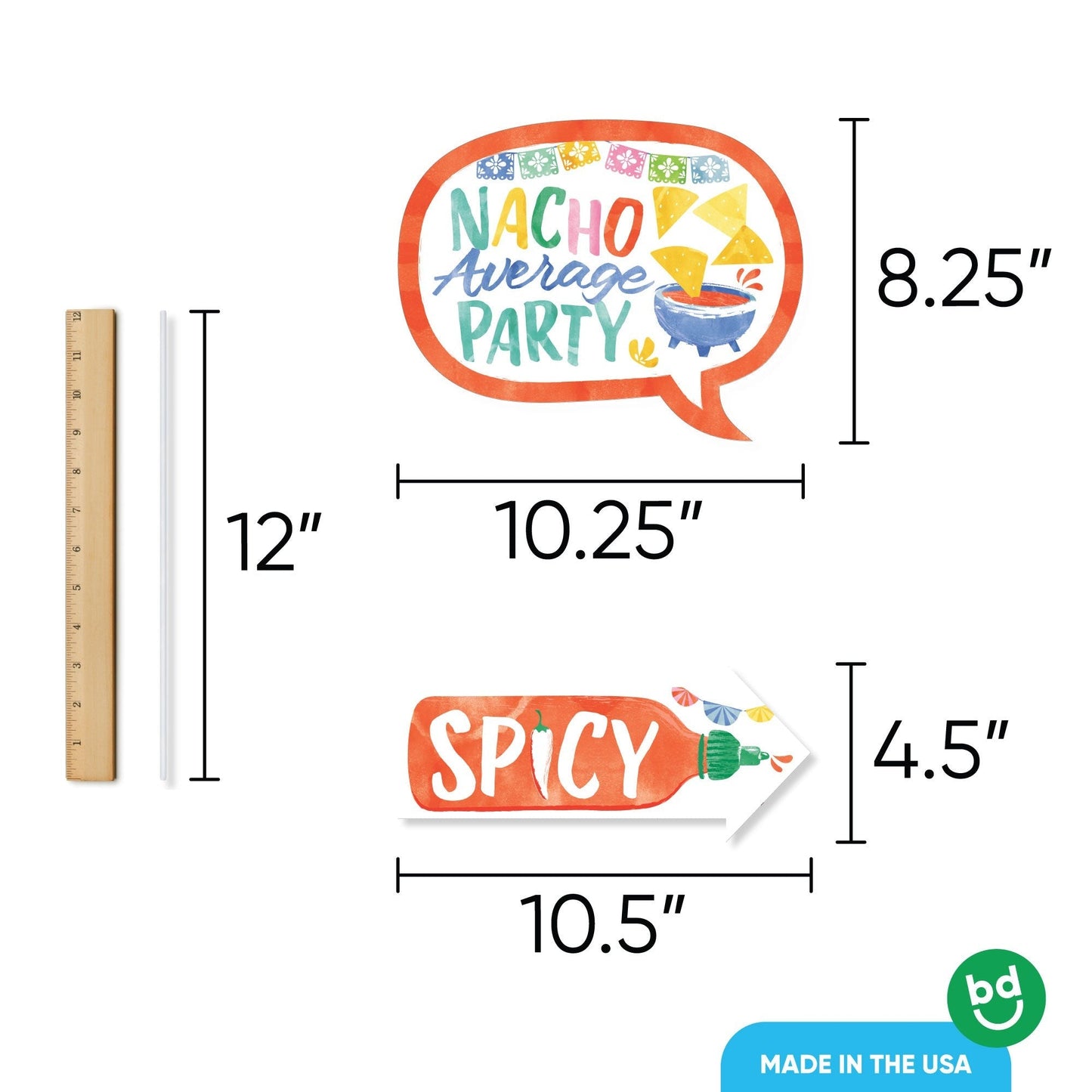 Fiesta Funny Photo Props - 10 Ct