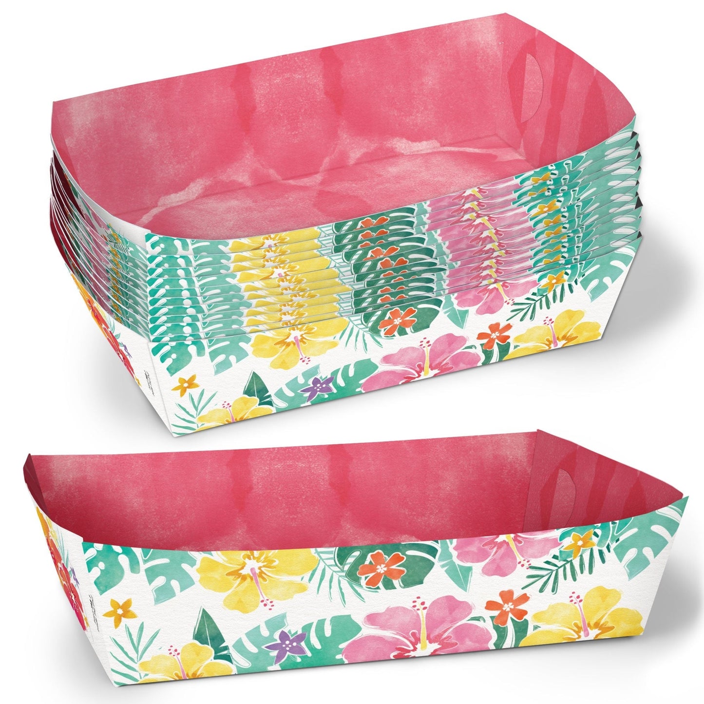 Hawaiian Luau Paper Food Trays