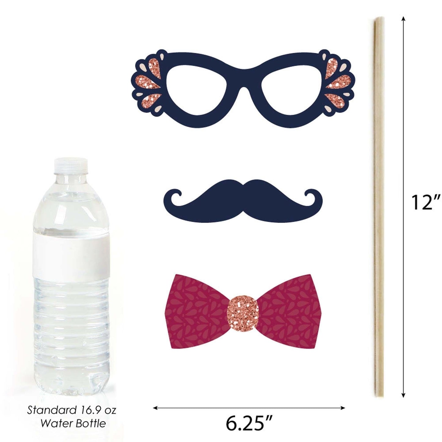 But First, Wine - Wine Tasting Party Photo Booth Props Kit - 20 Count