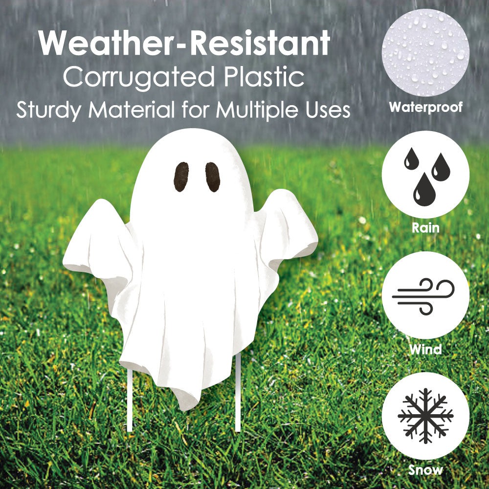 Ghosts Lawn Decorations - 10 Pc