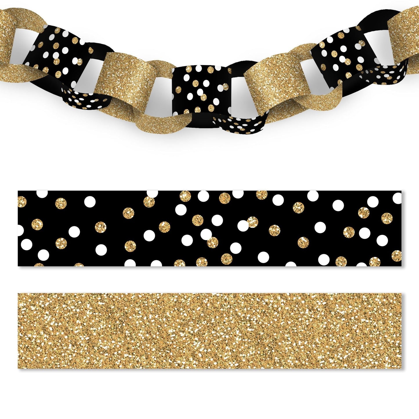 Adult Happy Birthday DIY Paper Chains - 128 Pc