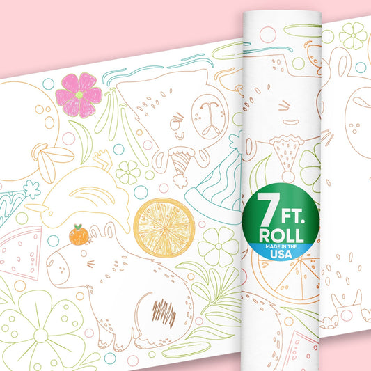 Capy Birthday - Coloring Table Runner - 7'