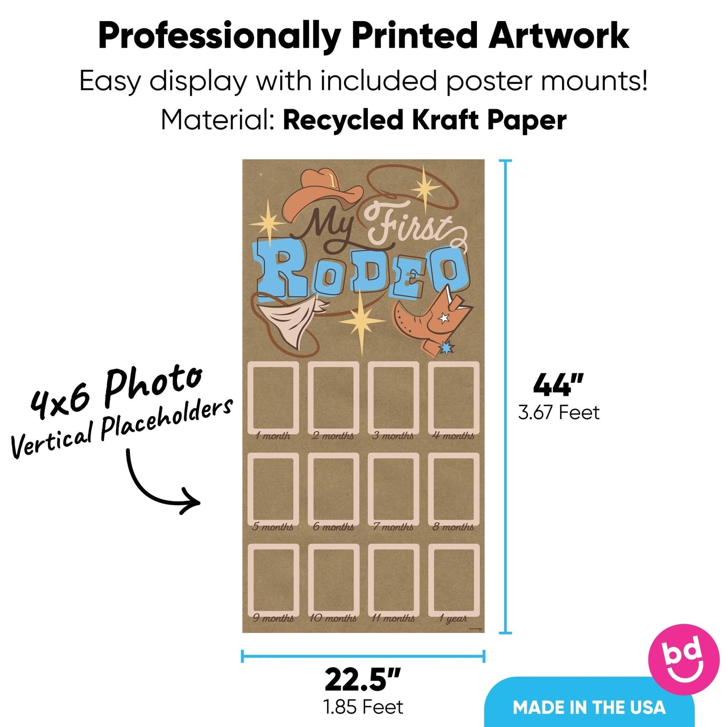 My First Rodeo Kraft Photo Banner