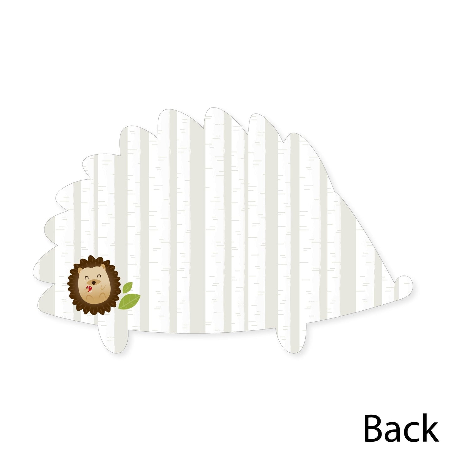 Forest Hedgehogs - Shaped Thank You Cards - Woodland Birthday Party or Baby Shower Thank You Note Cards with Envelopes - Set of 12