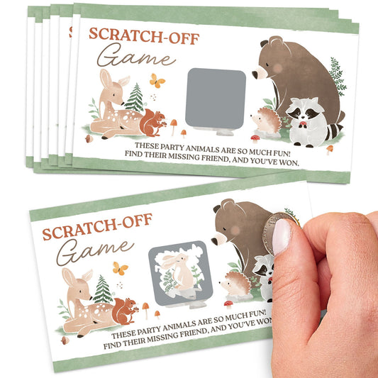 Woodland Animals Scratch Off Cards Game - 22 Ct