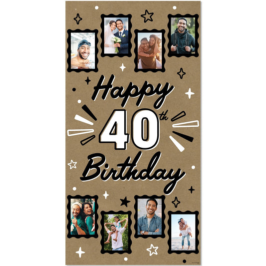 40th Birthday Kraft Photo Banner