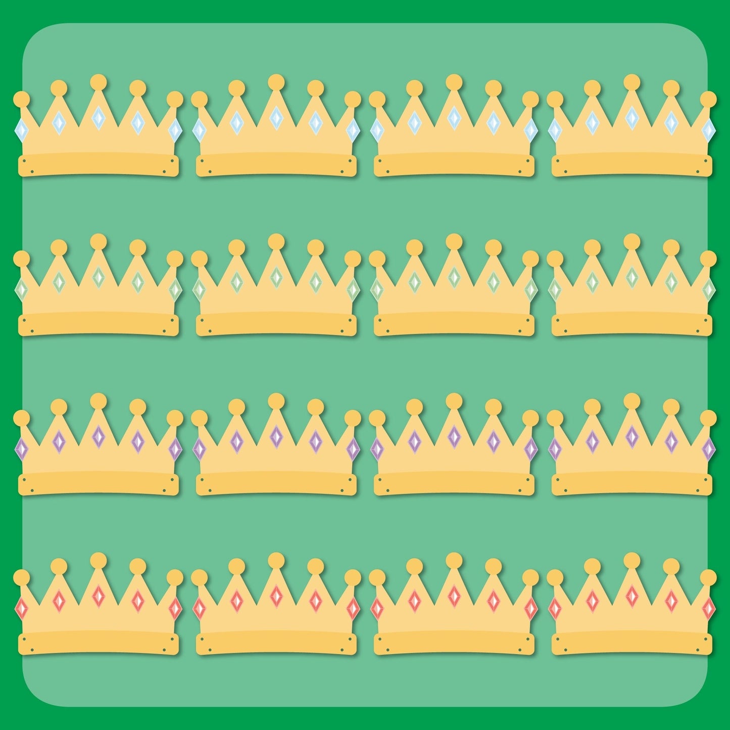 Paper Crown Headbands - 16 Ct