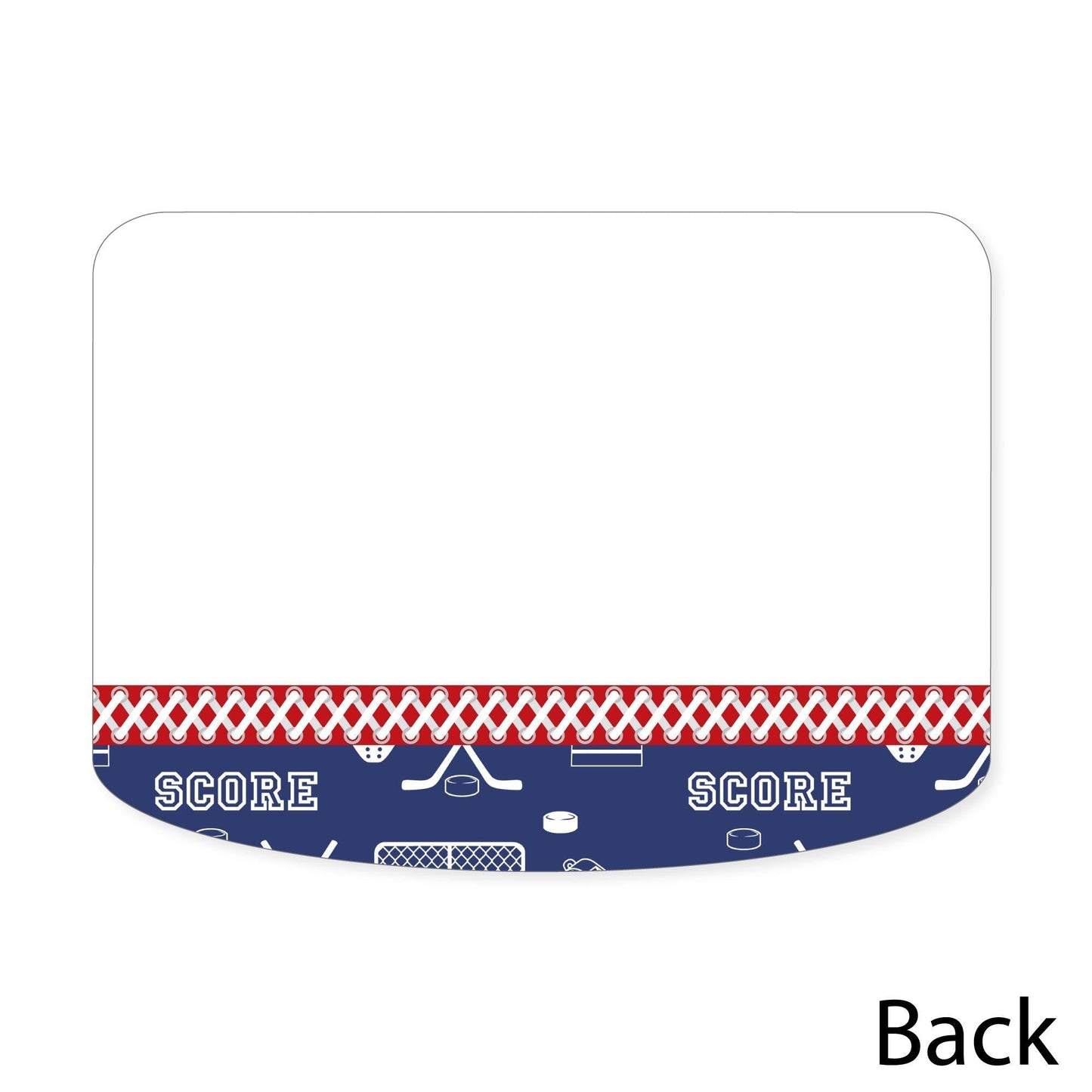 Shoots & Scores! - Hockey - Shaped Thank You Cards - Baby Shower or Birthday Party Thank You Note Cards with Envelopes - Set of 12