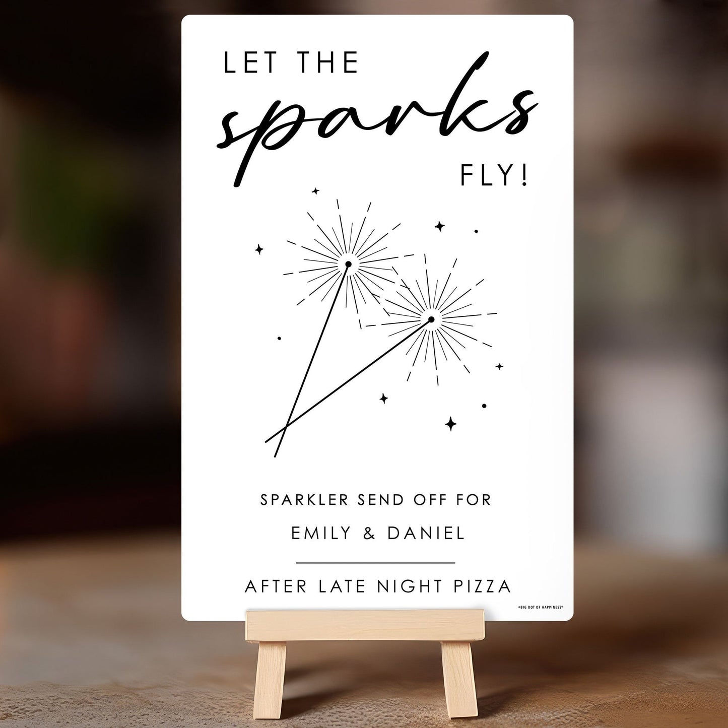 Personalized Sparkler Send Off Wedding Sign