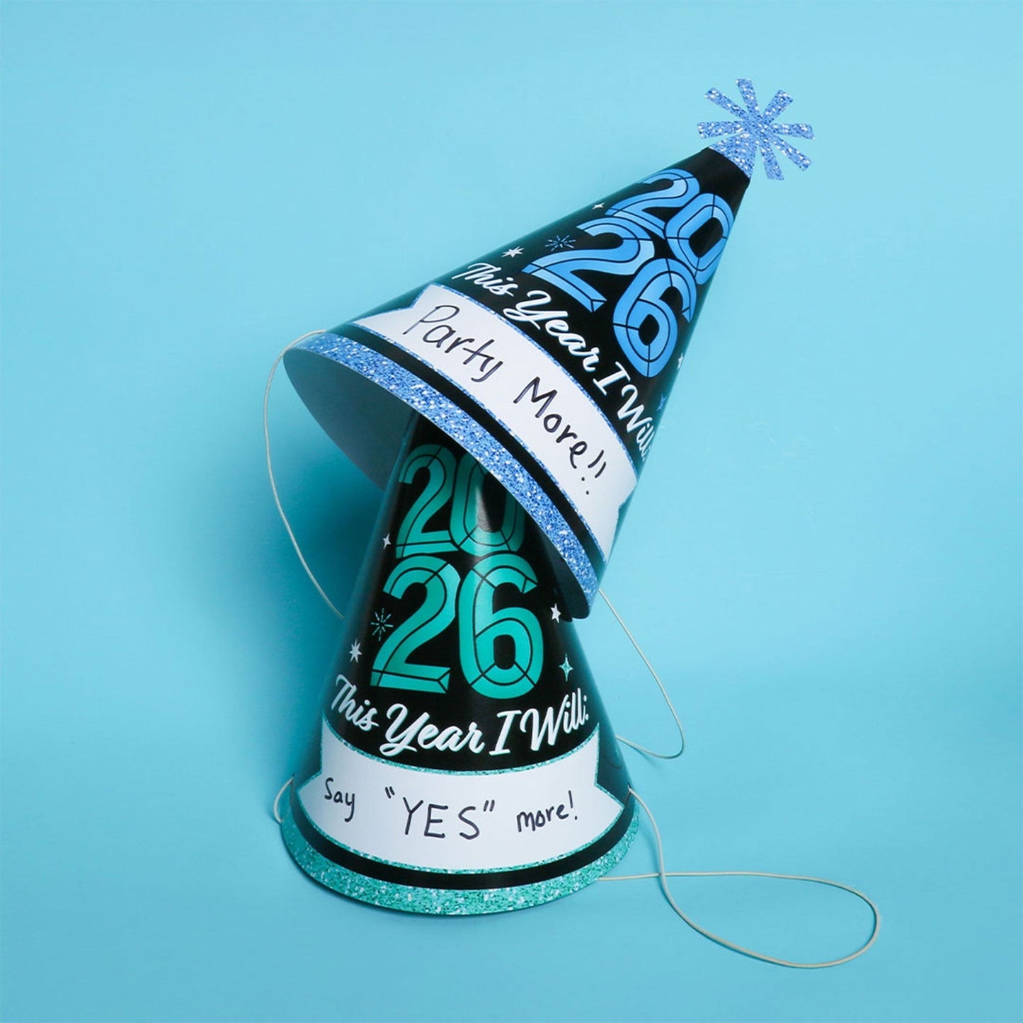Colorful New Year Cone Hats - 8 Ct
