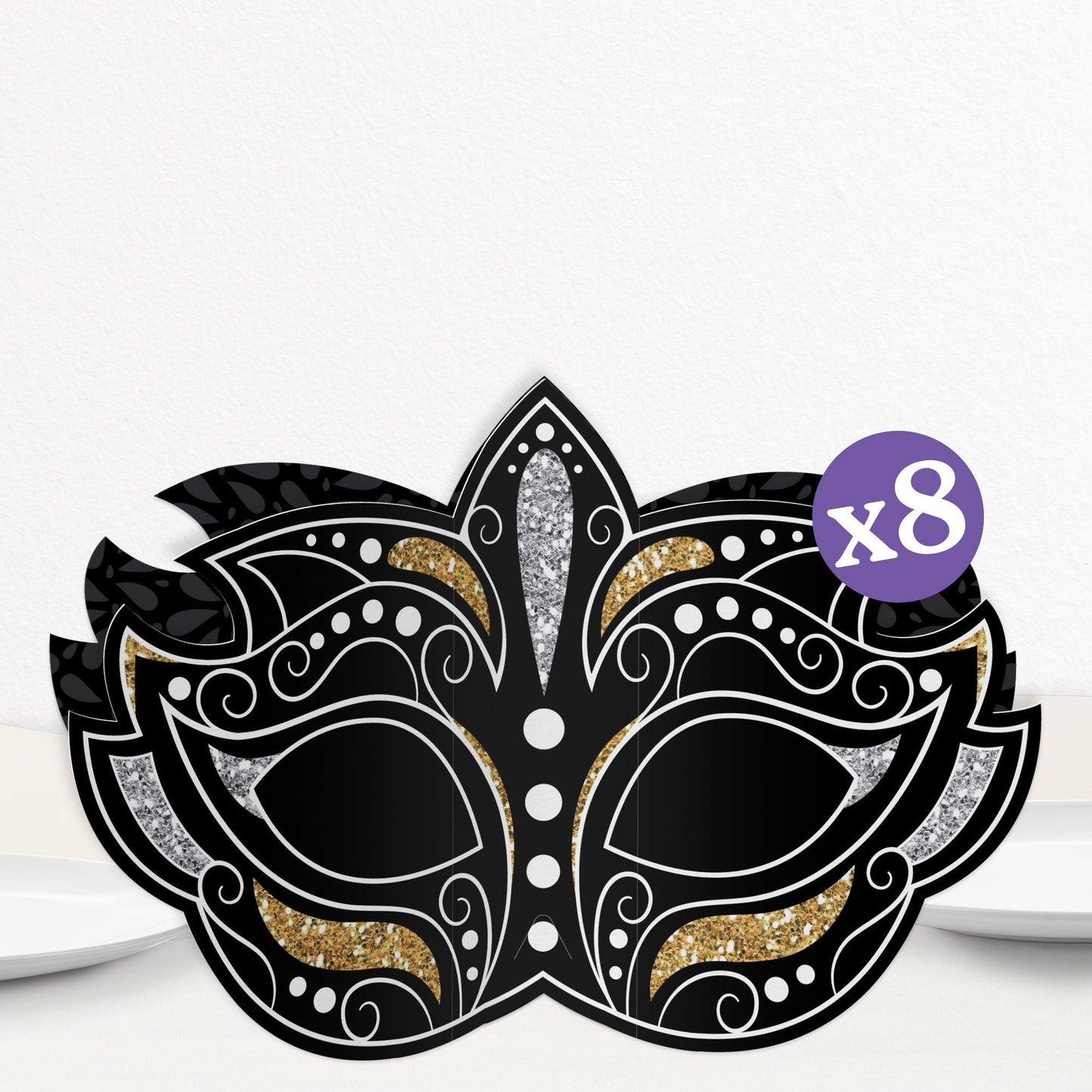 Masquerade 3D Centerpieces - 8 Ct