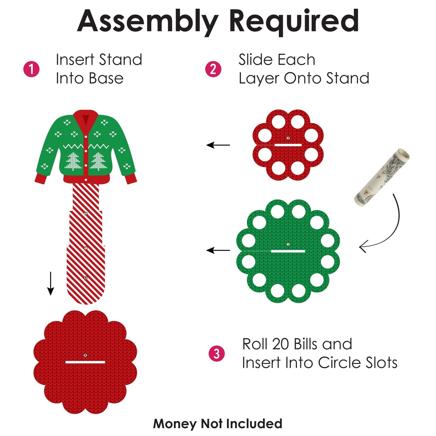 Ugly Sweater - DIY Holiday and Christmas Party Money Holder Gift - Cash Cake