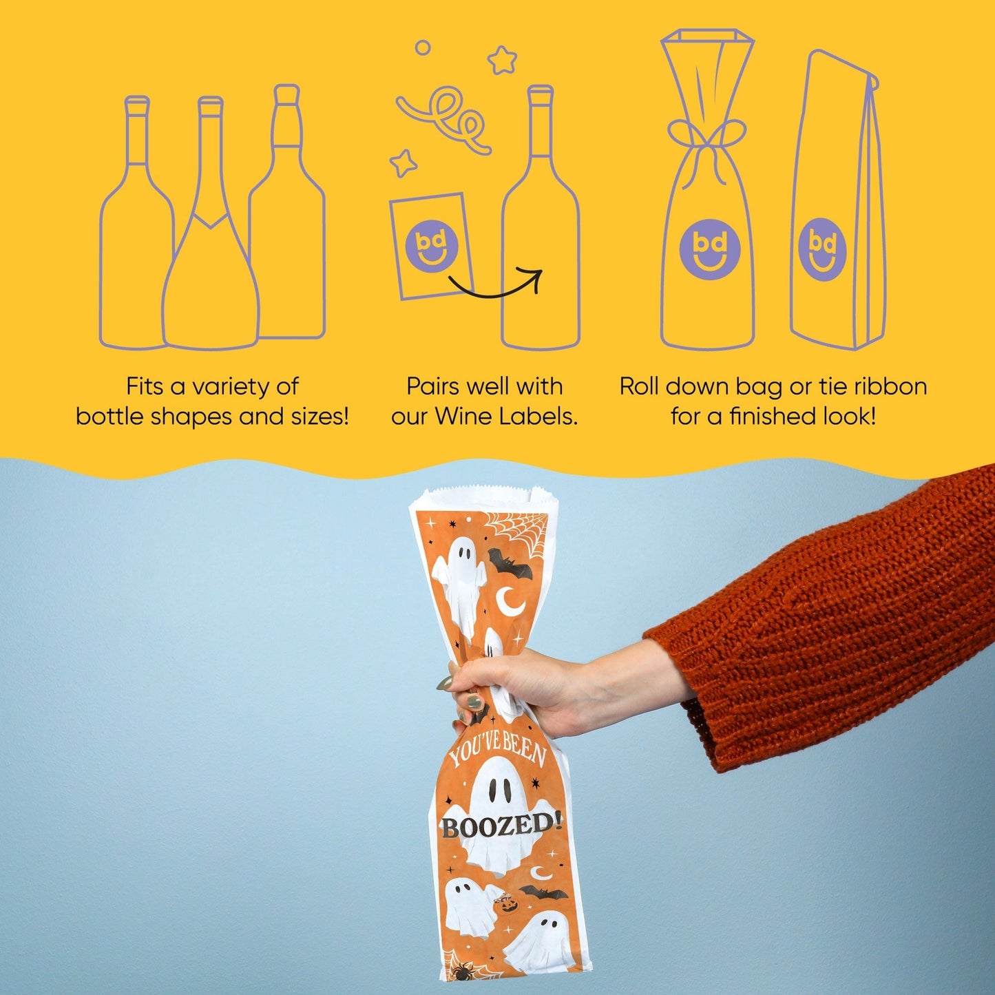Wine Bags - Ghostly You've Been Booed