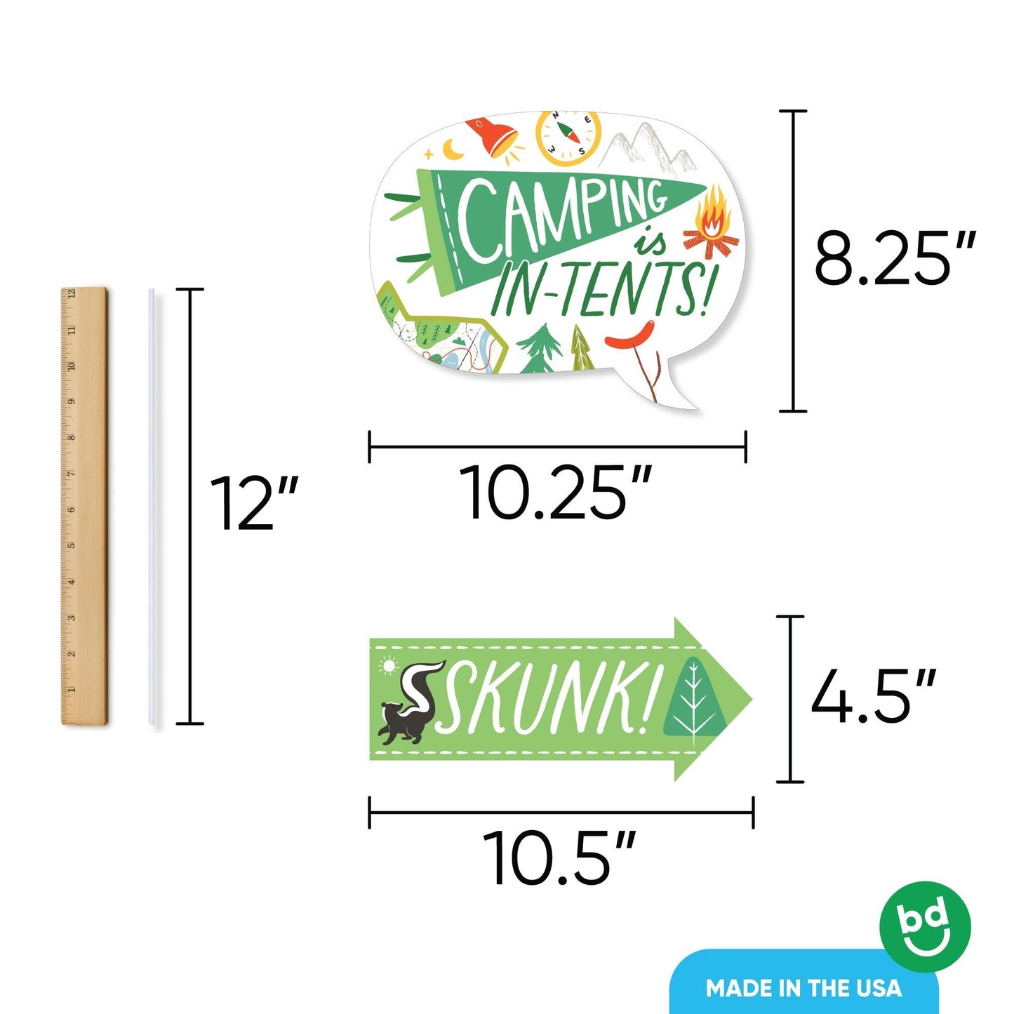 Camping Funny Photo Props - 10 Ct