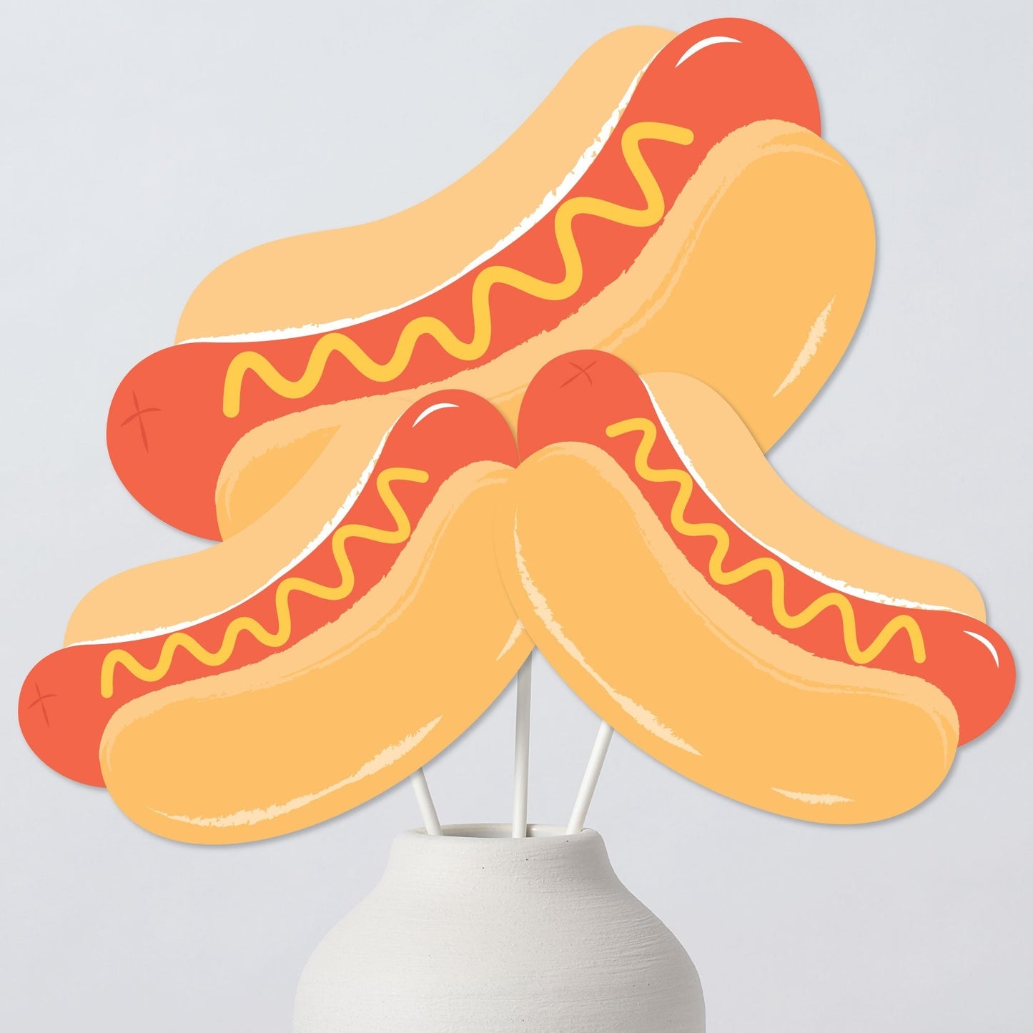 Hot Dog Table Toppers - 15 Ct