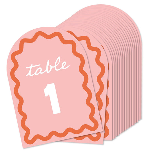 Wavy Table Numbers - 20 Ct