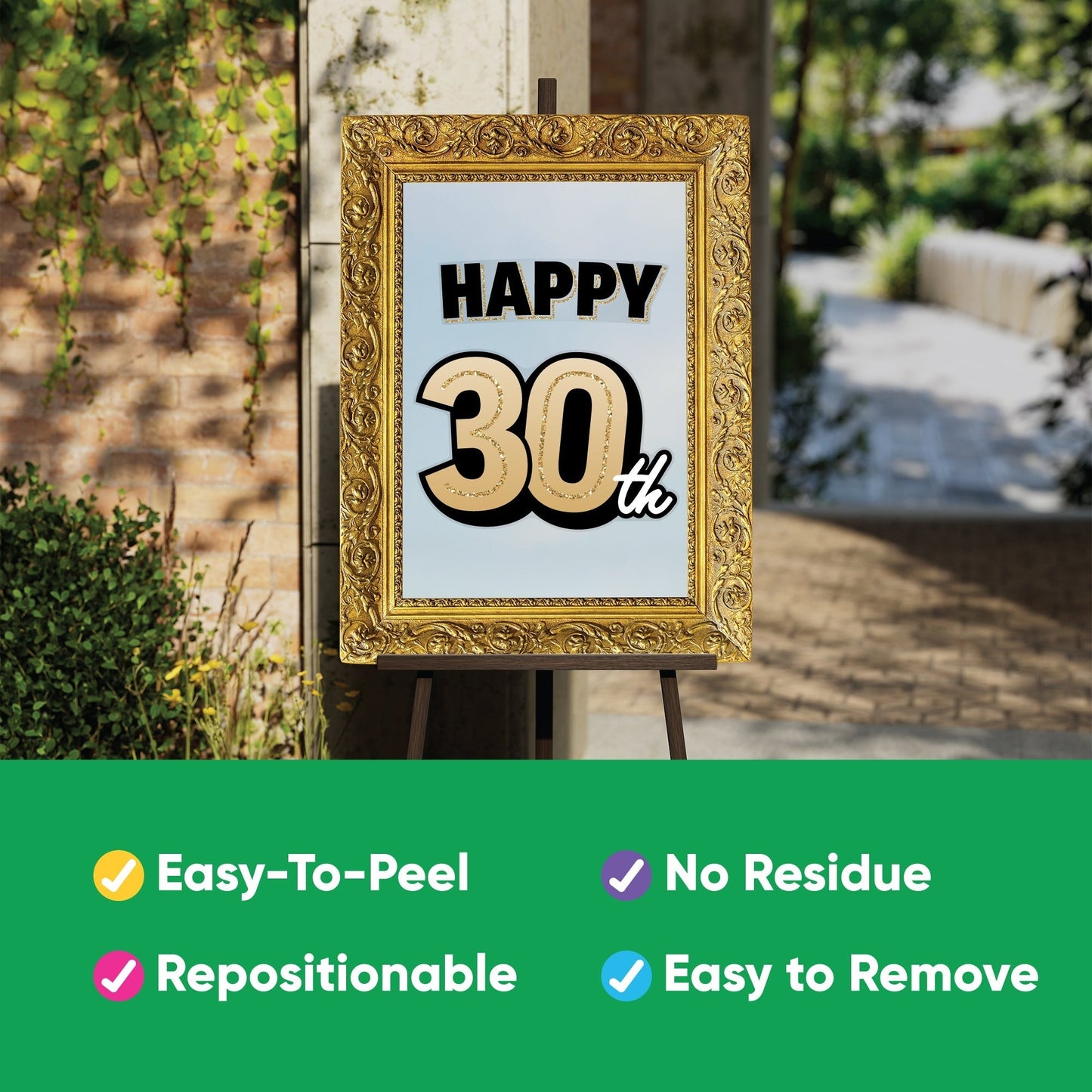 30th Birthday Backdrop Decals