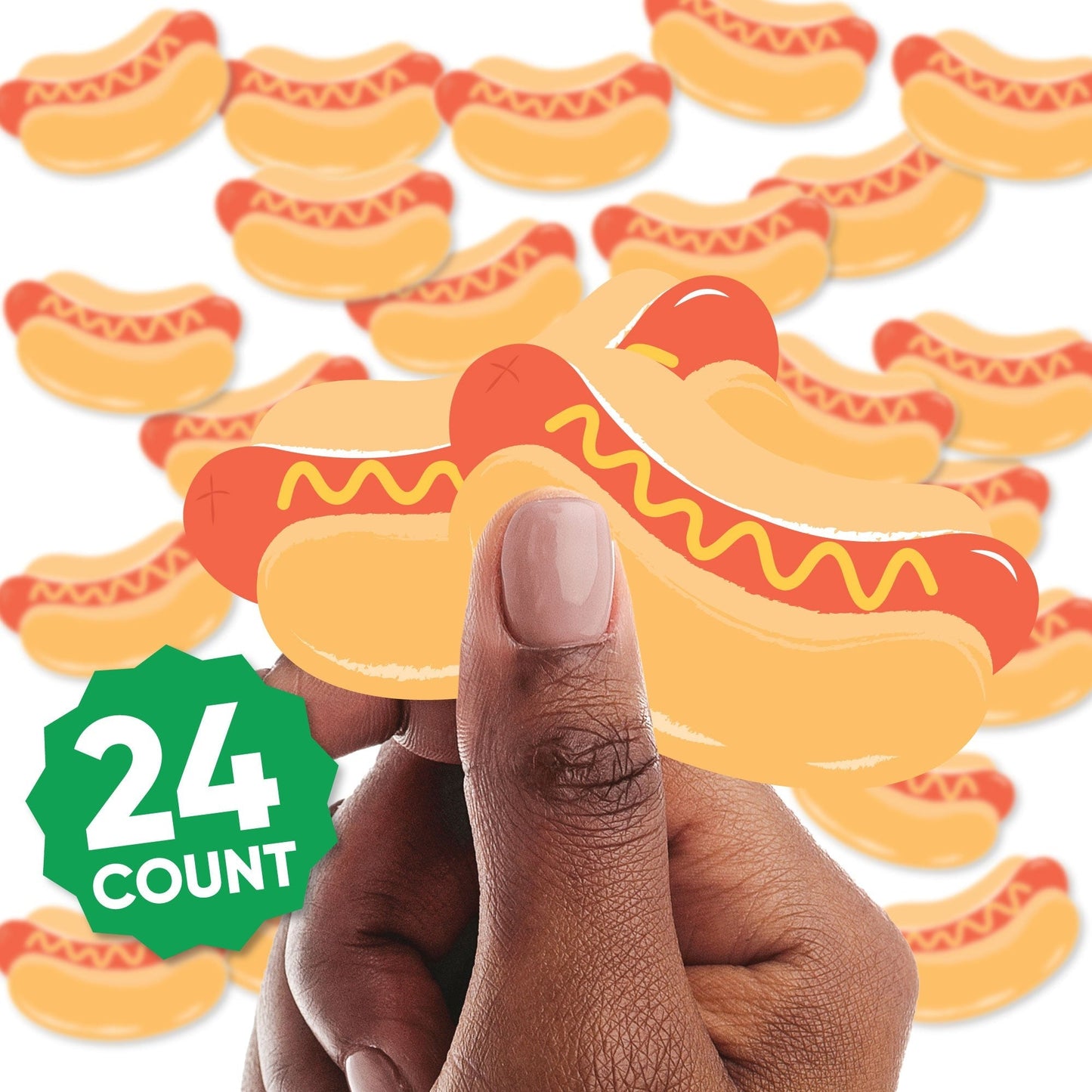 Hot Dog Cut-Outs - 24 Ct
