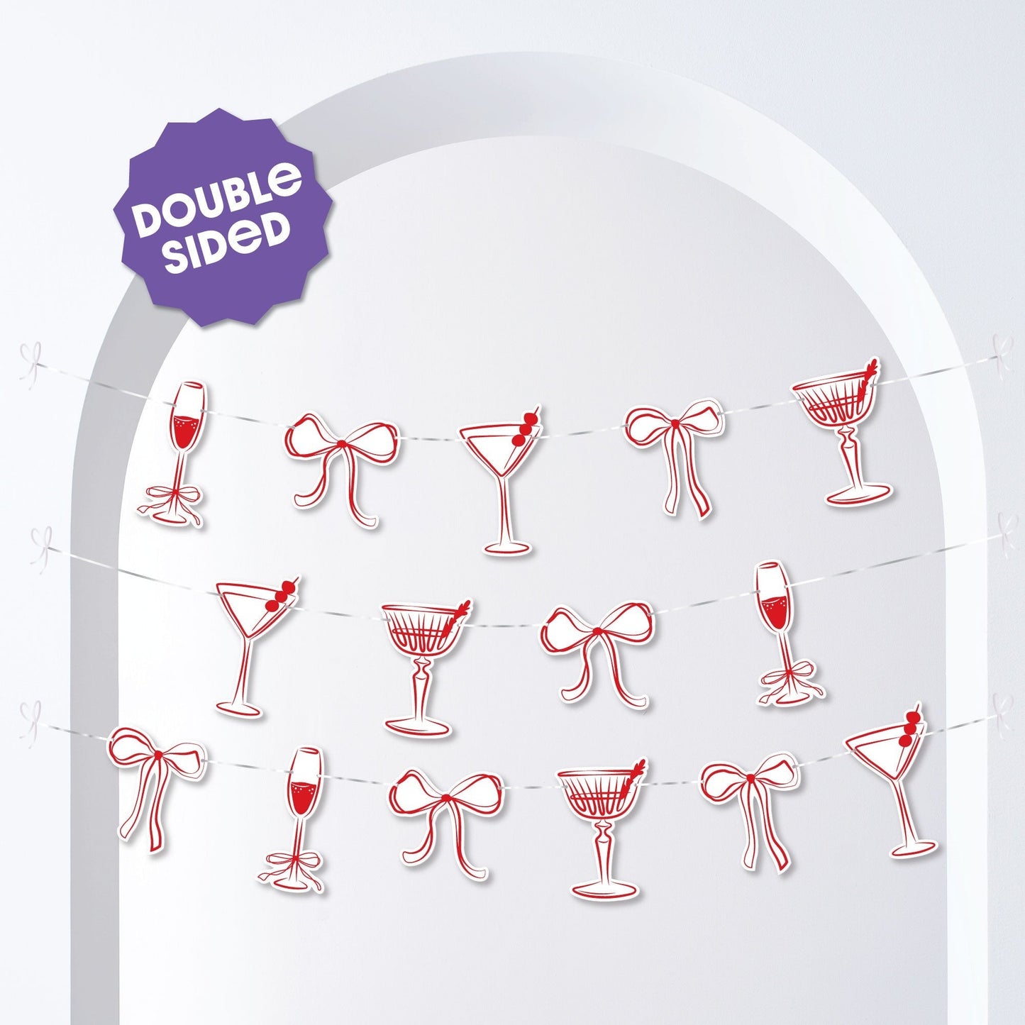 Drinks with the Girls Garland Banner - 15 Pc