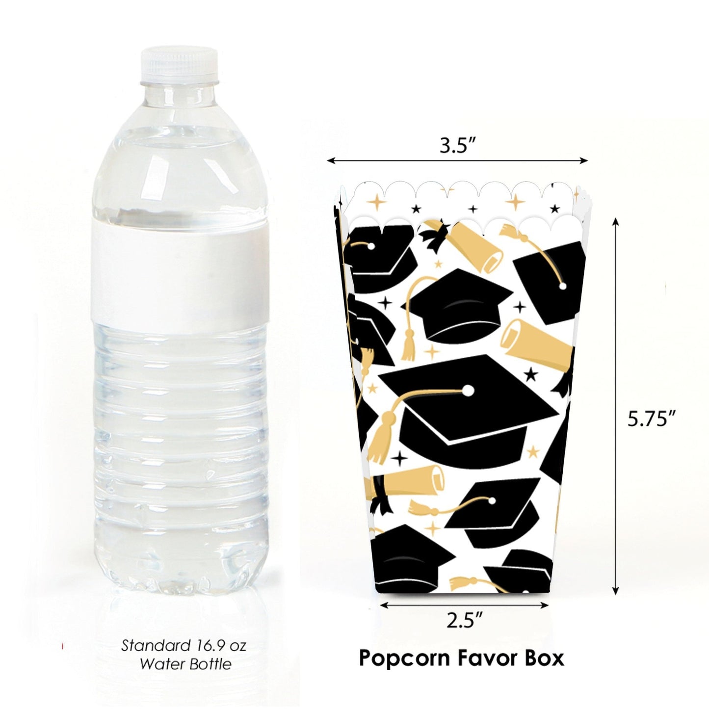Goodbye High School, Hello College - Graduation Party Favor Popcorn Treat Boxes - Set of 12
