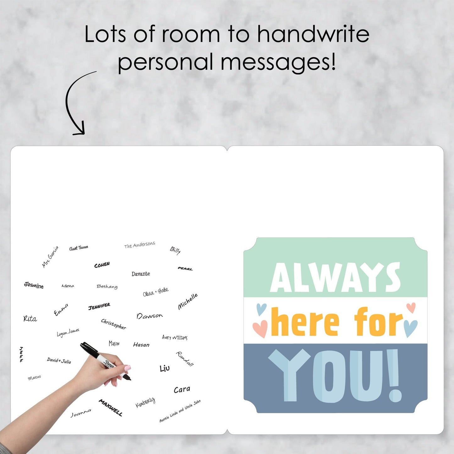 Sending You a Big Hug - Encouragement Thinking of you Giant Greeting Card - Big Shaped Jumborific Card - 16.5 x 22 inches