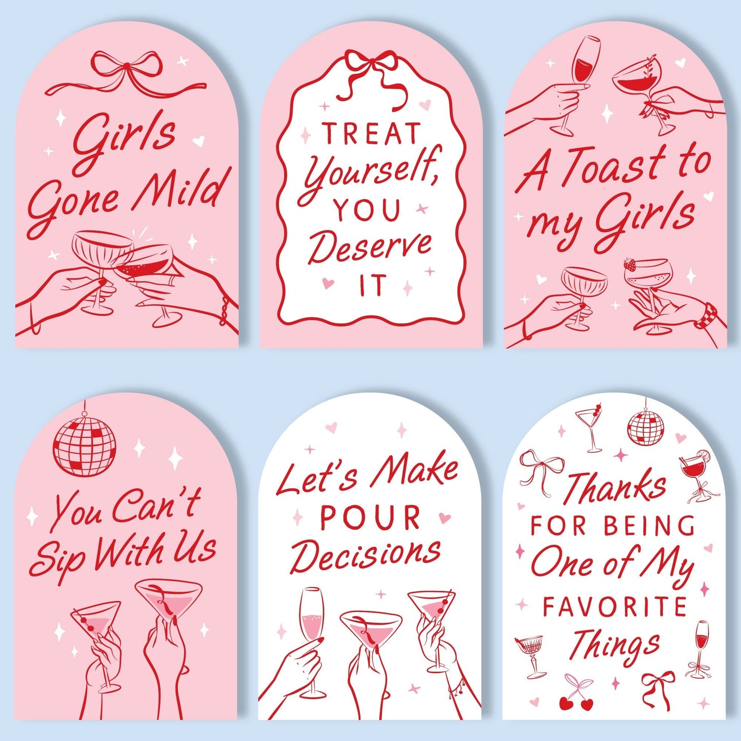 Drinks with the Girls Party Signs Set - 6 Ct
