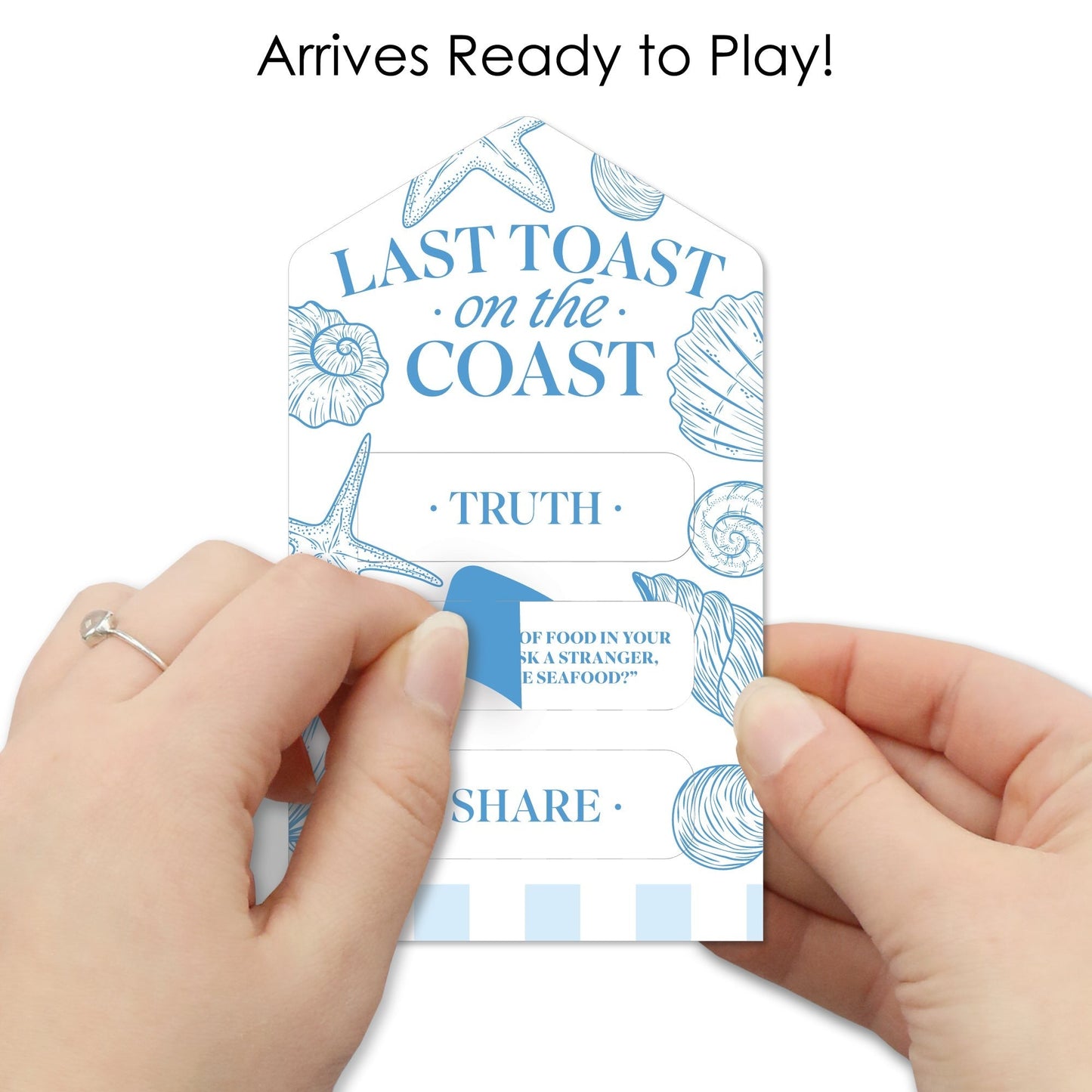 Last Toast on the Coast Truth, Dare, Share Pull Tabs Game - 12 Ct