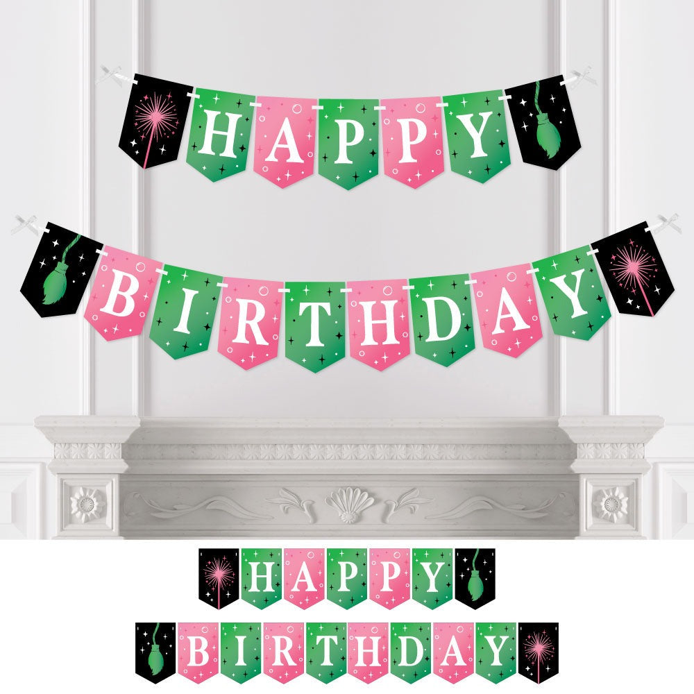 Witch Happy Birthday Bunting Banner