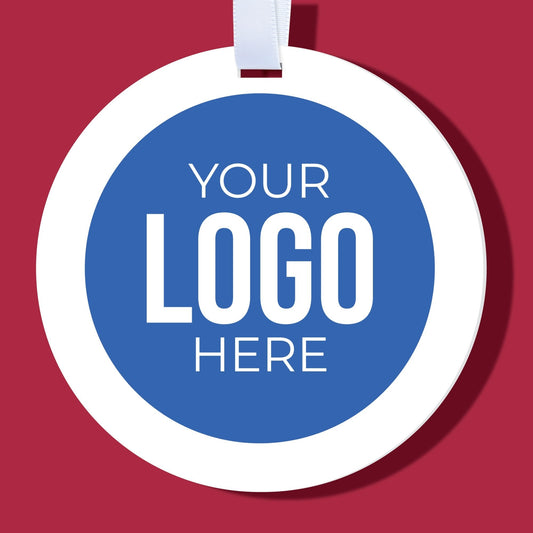 Custom Logo Tree Ornaments - 12 Ct