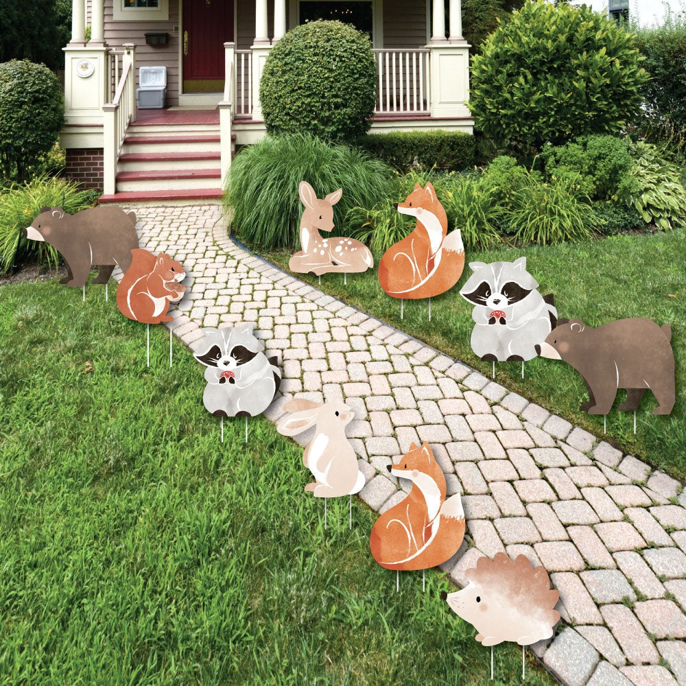 Woodland Animals Yard Signs - 10 Ct