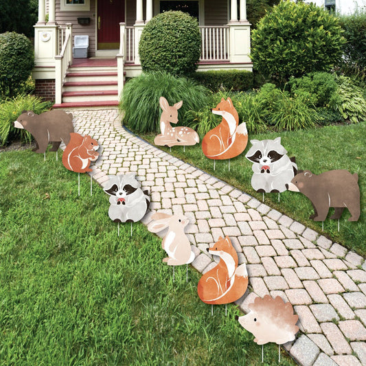 Woodland Animals Yard Signs - 10 Ct