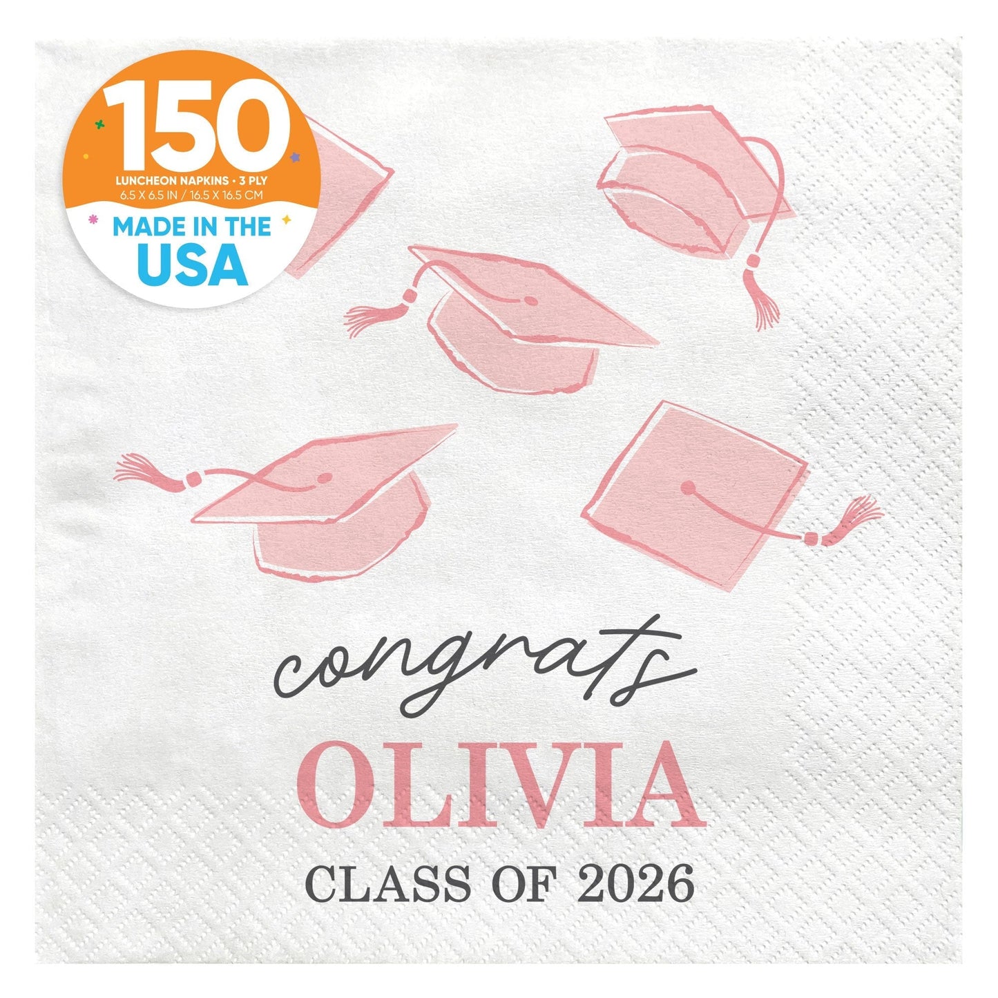 Custom Text - Pastel Grad Napkins
