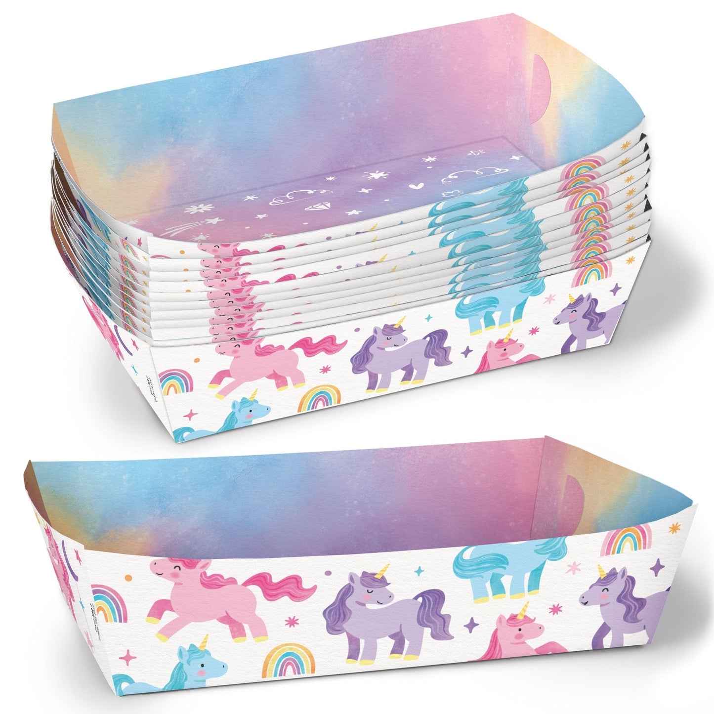 Unicorn Party Paper Food Trays