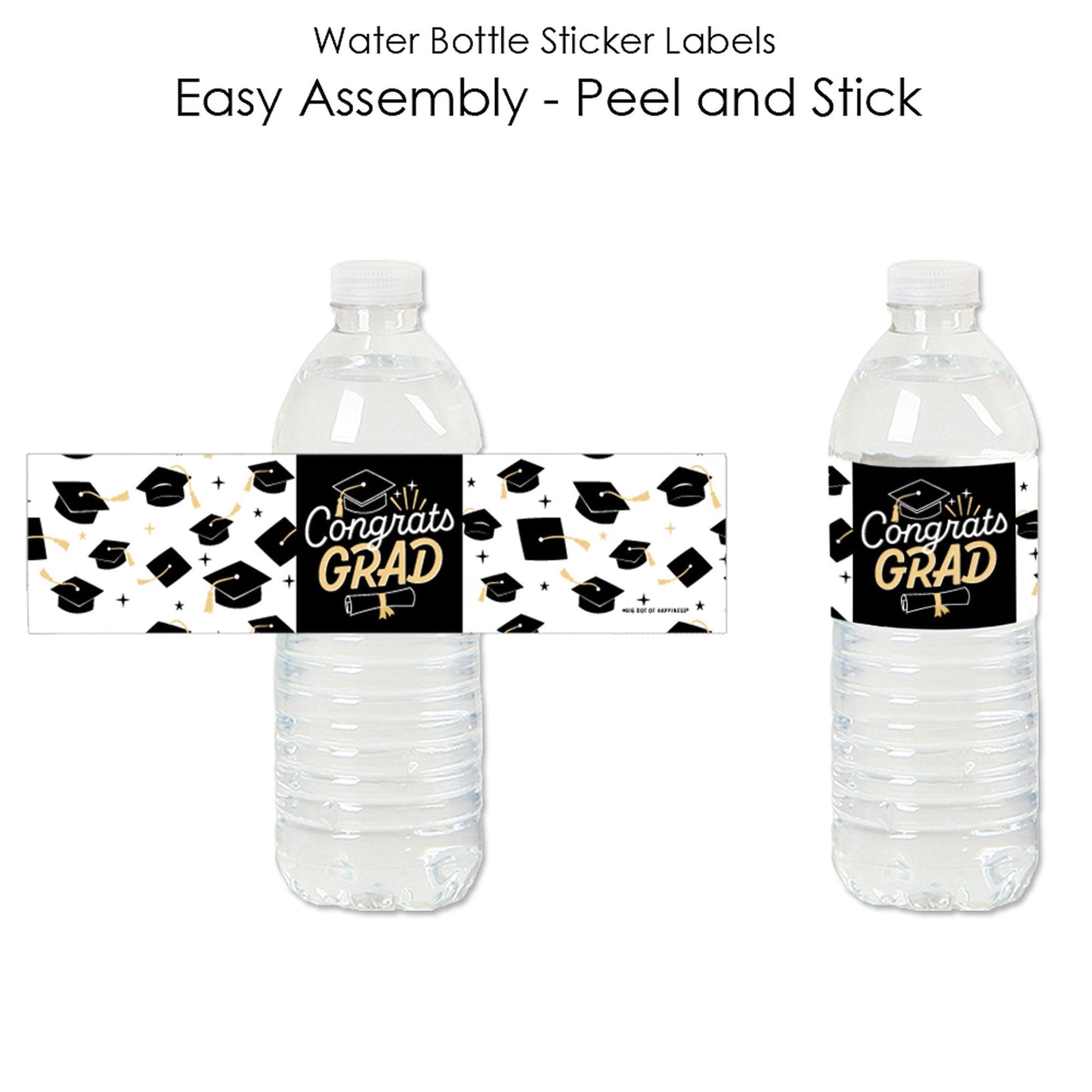 Goodbye High School, Hello College - Graduation Party Water Bottle Sticker Labels - Set of 20