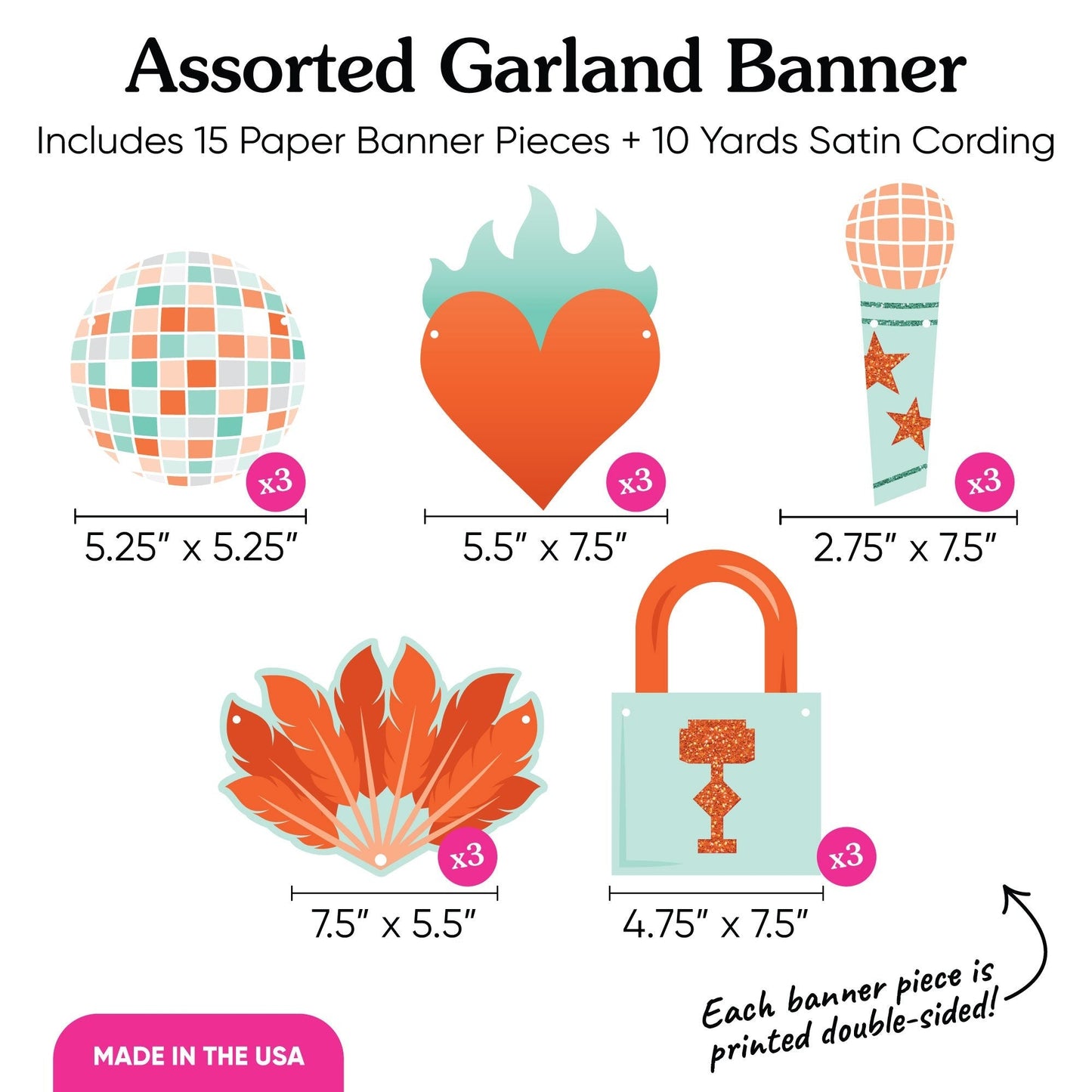 The Life of a Party Garland Banner - 15 Pc