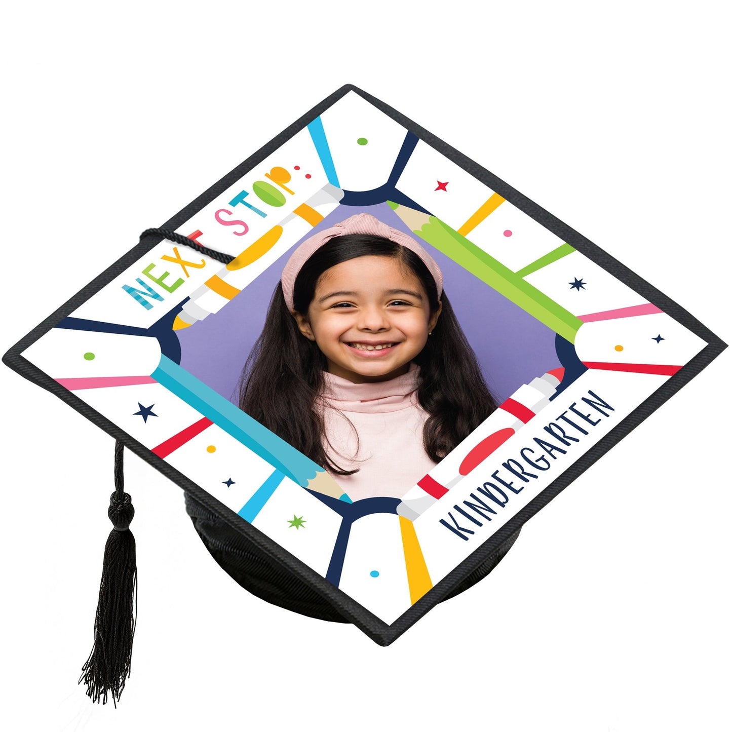 Custom Photo Kids Preschool Grad Cap Cover